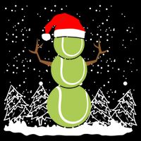 Christmas Tennis Balls Snow Xmas Sports Player Fanatic Cute Gift Cooling Performance Crew T-Shirt