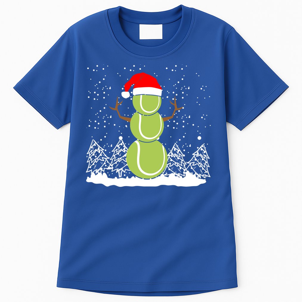 Christmas Tennis Balls Snow Xmas Sports Player Fanatic Cute Gift Tall T-Shirt