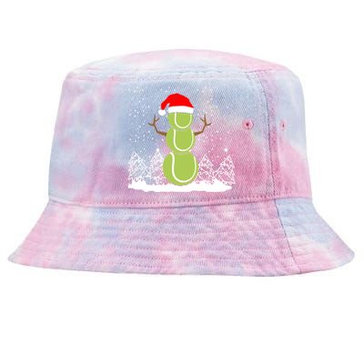 Christmas Tennis Balls Snow Xmas Sports Player Fanatic Cute Gift Tie-Dyed Bucket Hat