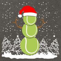 Christmas Tennis Balls Snow Xmas Sports Player Fanatic Cute Gift Cotton Canvas Backpack