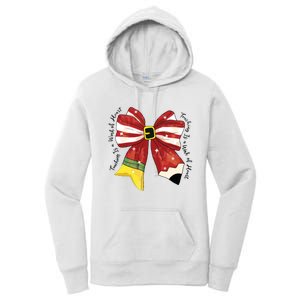 Christmas Teacher Bow Women's Pullover Hoodie