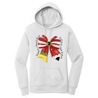 Christmas Teacher Bow Women's Pullover Hoodie