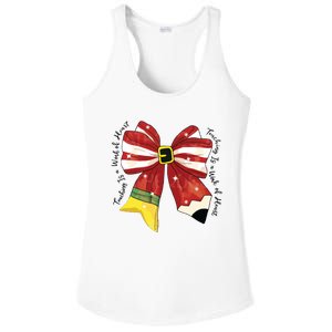 Christmas Teacher Bow Ladies PosiCharge Competitor Racerback Tank