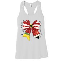 Christmas Teacher Bow Women's Racerback Tank