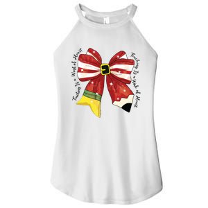 Christmas Teacher Bow Women's Perfect Tri Rocker Tank