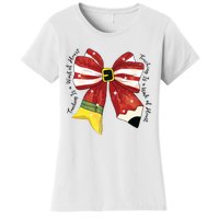 Christmas Teacher Bow Women's T-Shirt