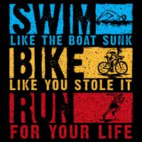 Cool Triathlon Boat Swim Bike Run Triathlete City Backpack
