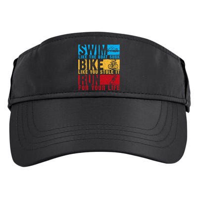 Cool Triathlon Boat Swim Bike Run Triathlete Adult Drive Performance Visor