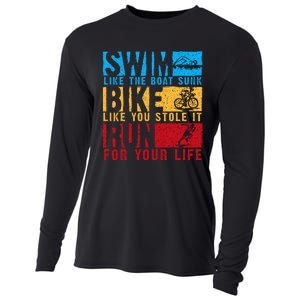 Cool Triathlon Boat Swim Bike Run Triathlete Cooling Performance Long Sleeve Crew