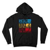 Cool Triathlon Boat Swim Bike Run Triathlete Tall Hoodie