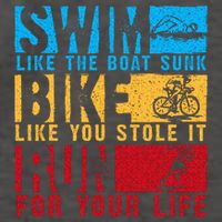 Cool Triathlon Boat Swim Bike Run Triathlete Vector Backpack