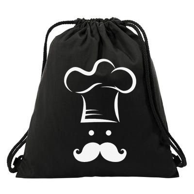 Chef Toque Blanche Hat Head Graphic Icon Drawstring Bag