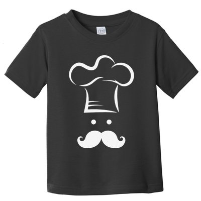 Chef Toque Blanche Hat Head Graphic Icon Toddler T-Shirt