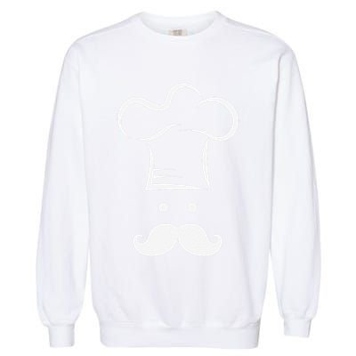 Chef Toque Blanche Hat Head Graphic Icon Garment-Dyed Sweatshirt