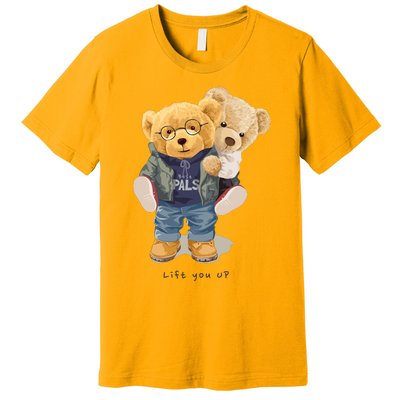 Cute Teddy Bear Lift You Up Premium T-Shirt