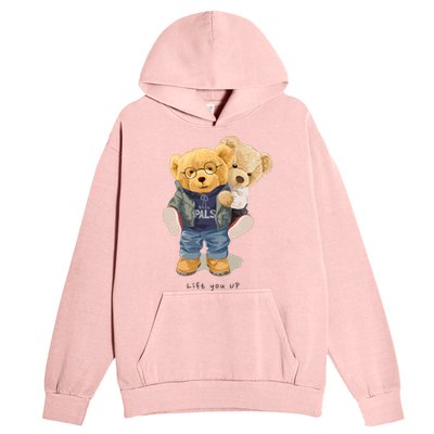 Cute Teddy Bear Lift You Up Urban Pullover Hoodie