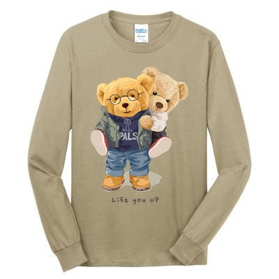 Cute Teddy Bear Lift You Up Tall Long Sleeve T-Shirt