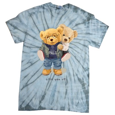 Cute Teddy Bear Lift You Up Tie-Dye T-Shirt