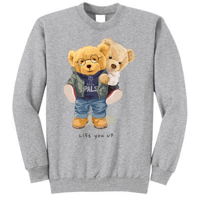 Cute Teddy Bear Lift You Up Tall Sweatshirt