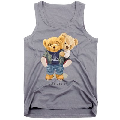 Cute Teddy Bear Lift You Up Tank Top