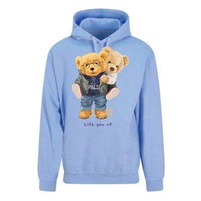 Cute Teddy Bear Lift You Up Unisex Surf Hoodie