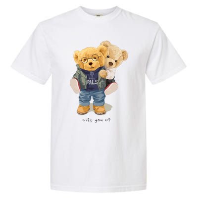 Cute Teddy Bear Lift You Up Garment-Dyed Heavyweight T-Shirt