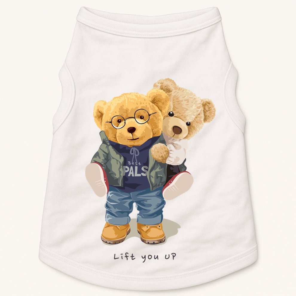 Cute Teddy Bear Lift You Up Doggie Tank