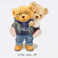 Cute Teddy Bear Lift You Up Womens Tank Top