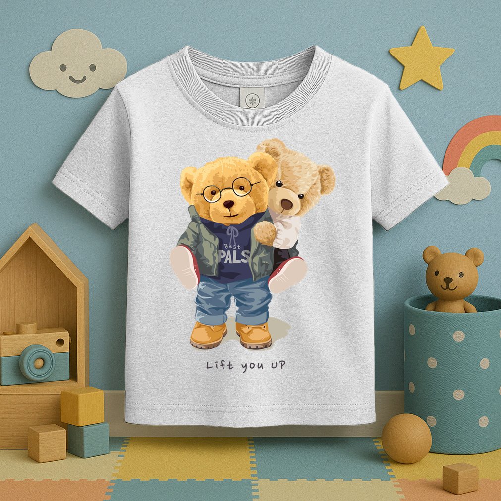 Cute Teddy Bear Lift You Up Toddler T-Shirt