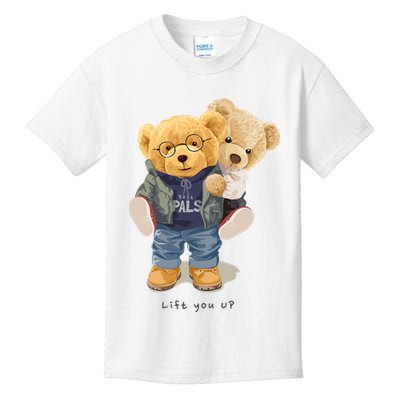 Cute Teddy Bear Lift You Up Kids T-Shirt
