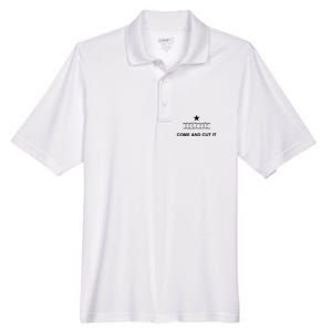 Chummytees Texas Border Come And Cut It Men's Origin Performance Pique Polo