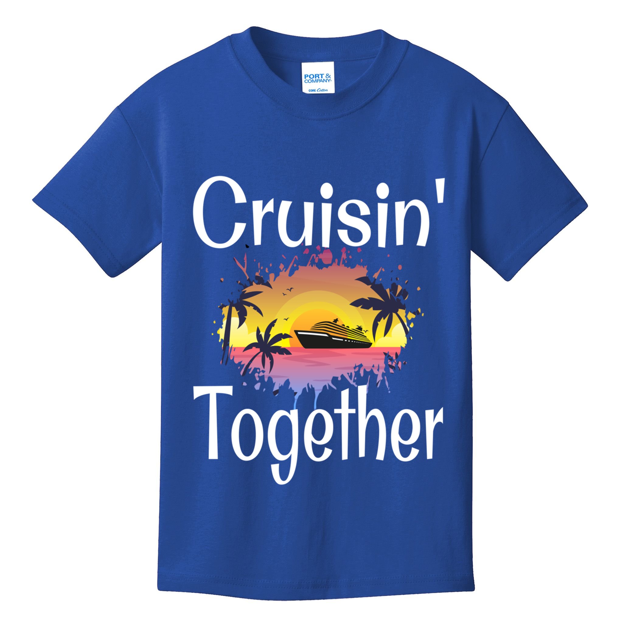 Cruisin Together Cruise Ship Vacation Couple Anniversary Cute Gift Kids T-Shirt