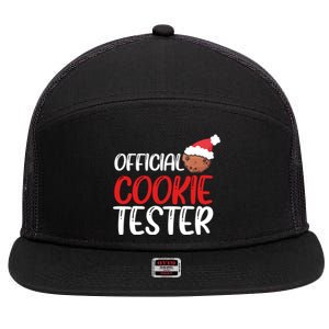 Cookie Tester Christmas Baking Crew Cute Baker Gift 7 Panel Mesh Trucker Snapback Hat