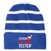 Cookie Tester Christmas Baking Crew Cute Baker Gift Striped Beanie with Solid Band