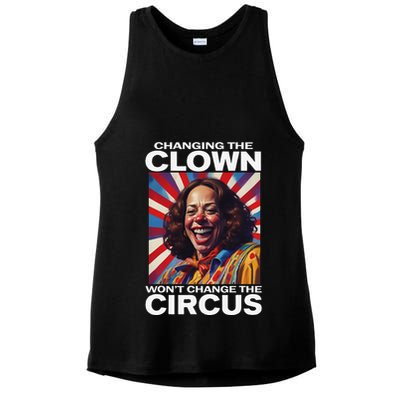 Changing The Clown WonT Change The Circus Kamala Clown Gift Ladies PosiCharge Tri-Blend Wicking Tank