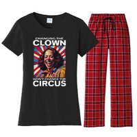 Changing The Clown WonT Change The Circus Kamala Clown Gift Women's Flannel Pajama Set