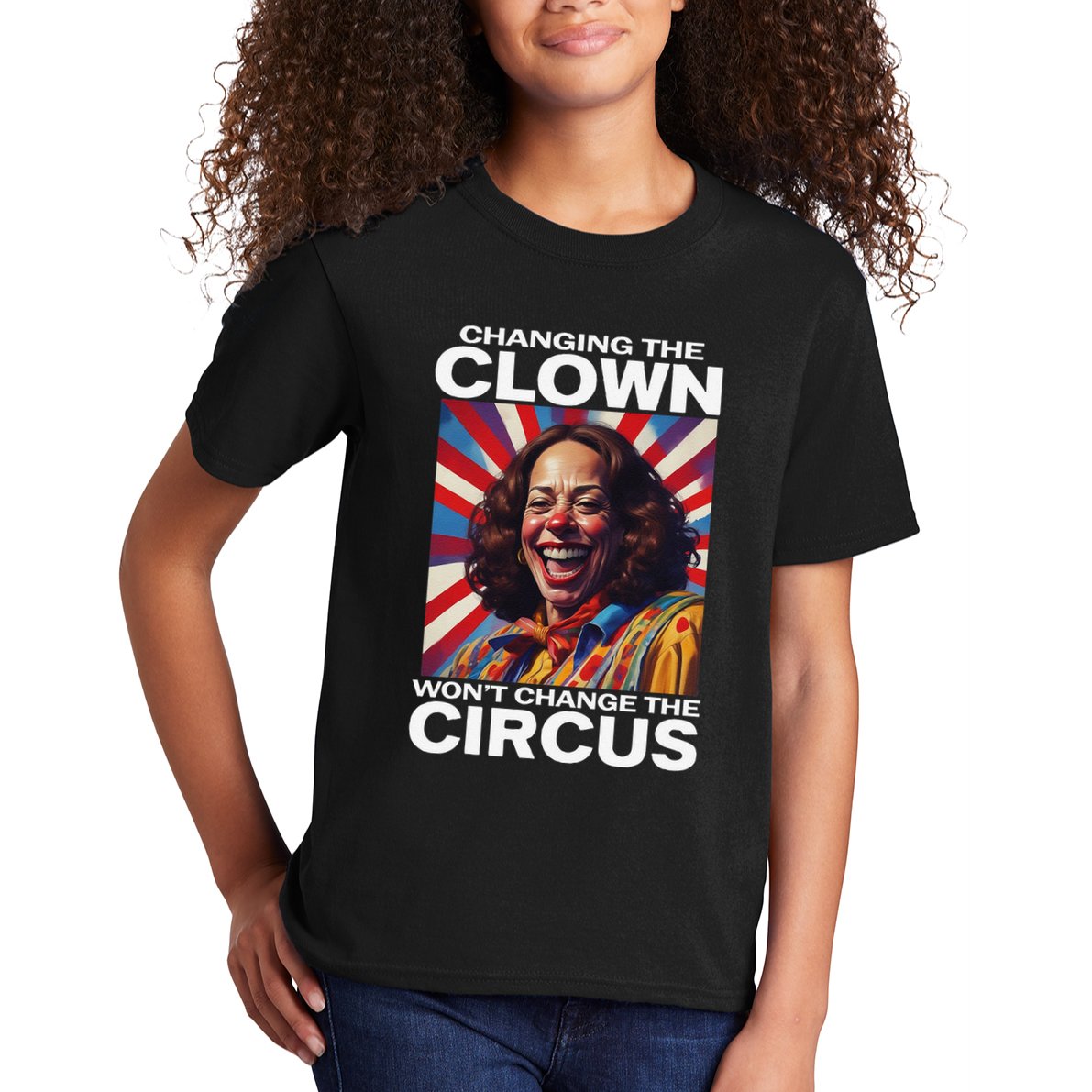 Changing The Clown WonT Change The Circus Kamala Clown Gift Kids T-Shirt