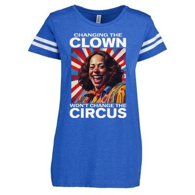 Changing The Clown WonT Change The Circus Kamala Clown Gift Enza Ladies Jersey Football T-Shirt