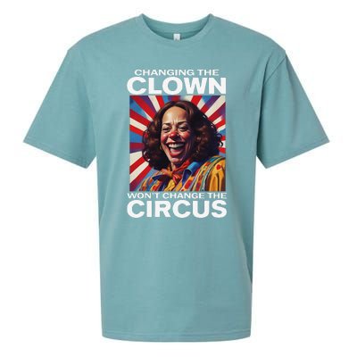 Changing The Clown WonT Change The Circus Kamala Clown Gift Sueded Cloud Jersey T-Shirt