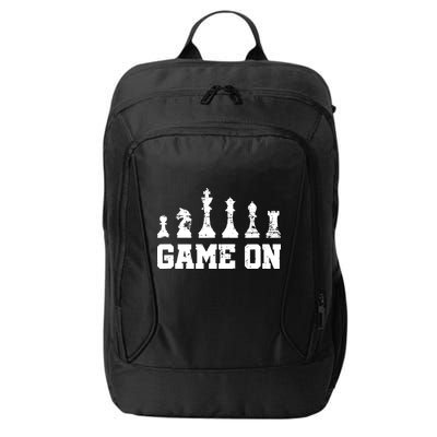 Chess Themed Chess Players With Chess Pieces Game On City Backpack