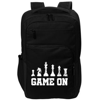 Chess Themed Chess Players With Chess Pieces Game On Impact Tech Backpack
