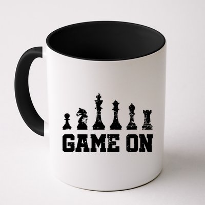 Chess Themed Chess Players With Chess Pieces Game On Mug
