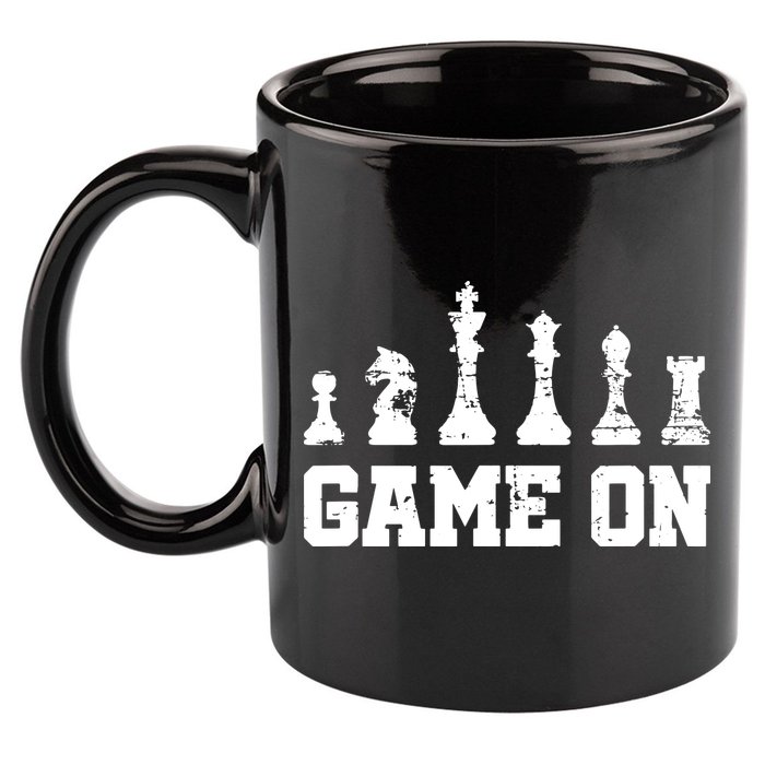 Chess Themed Chess Players With Chess Pieces Game On 11oz C Handle Ceramic Mug