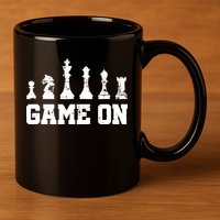Chess Themed Chess Players With Chess Pieces Game On 11oz C Handle Ceramic Mug