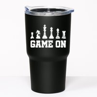 Chess Themed Chess Players With Chess Pieces Game On Tumbler