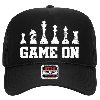 Chess Themed Chess Players With Chess Pieces Game On Trucker Hat