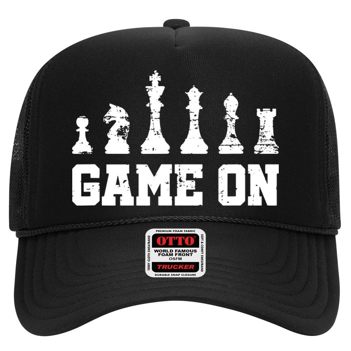 Chess Themed Chess Players With Chess Pieces Game On Hat