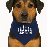 Chess Themed Chess Players With Chess Pieces Game On USA-Made Doggie Bandana