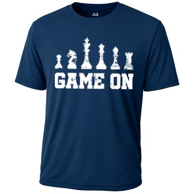 Chess Themed Chess Players With Chess Pieces Game On Performance Shirt