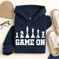Chess Themed Chess Players With Chess Pieces Game On Hoodie